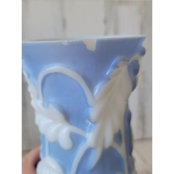 Phoenix philodendron blue glass vase milk‎ leaf home decor - Picture 8 of 12